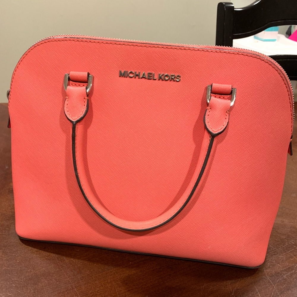 Michael Kors Pink Grapefruit Dome Satchel